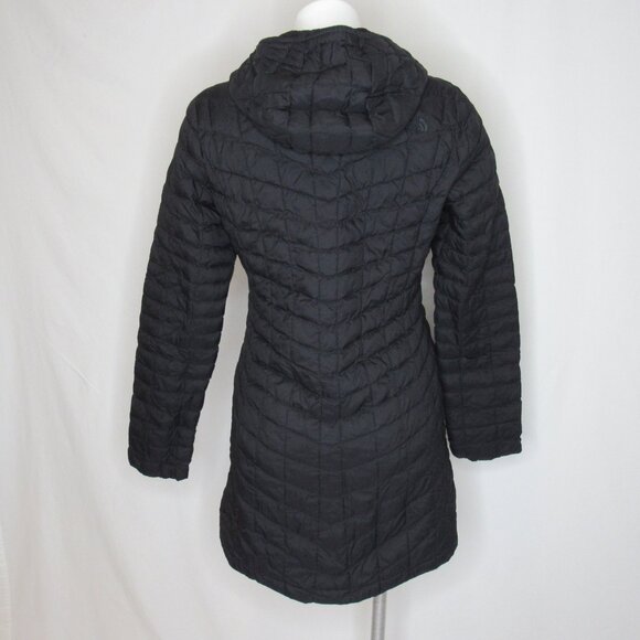 The North Face Quilted Thermoball Black Hooded Winter Parka Women's M Medium - Picture 3 of 10